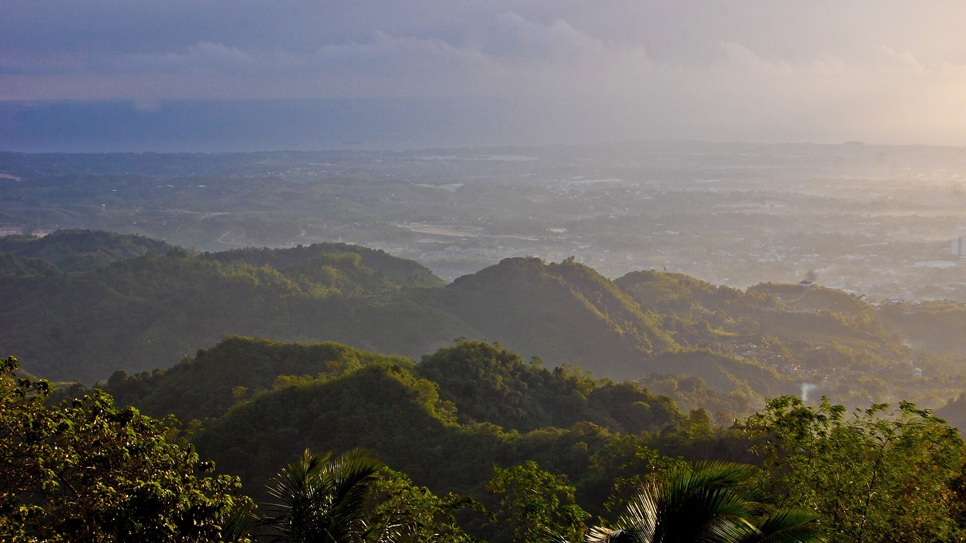 mountains green sunrise cebu